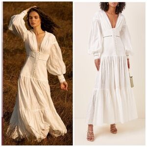 ACLER Women's Hender Cotton-eyelet Maxi Dress In ivory Size 4 New With Tags